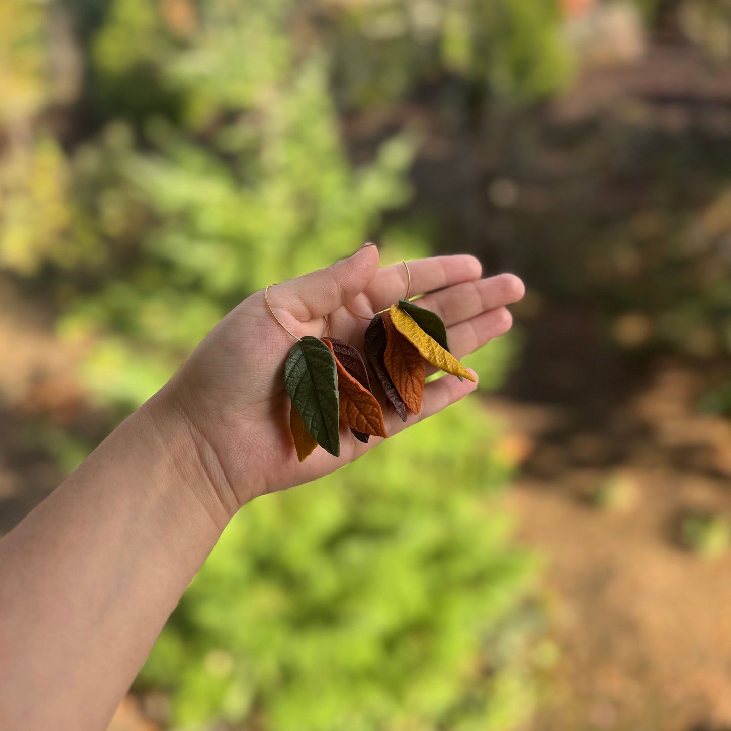 Multicolor Fall Leaves Hoops