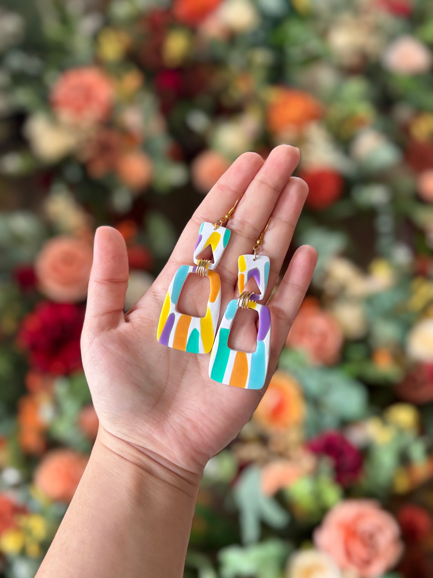 Multi-Color Dangle Earrings
