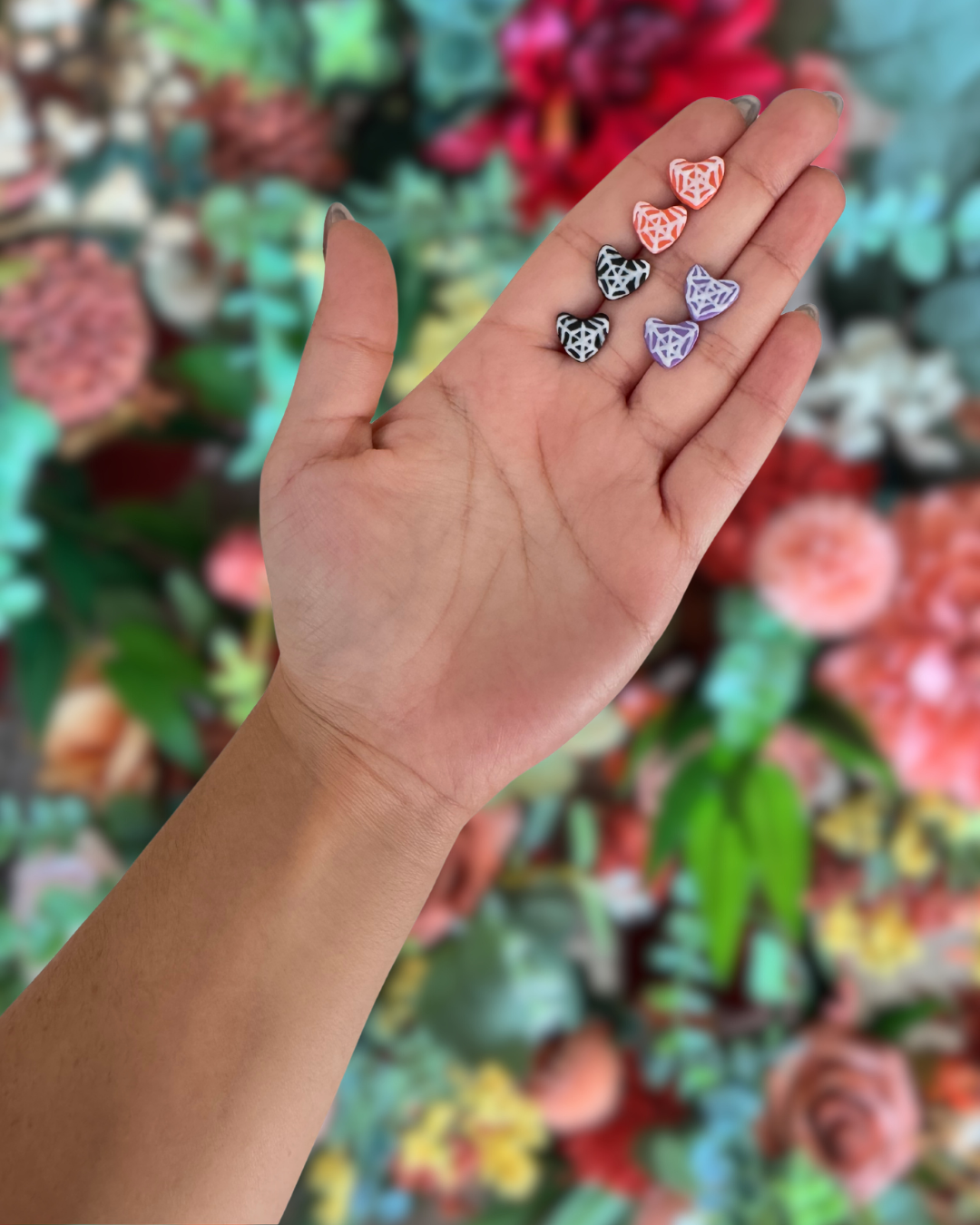 Spooky Heart Studs