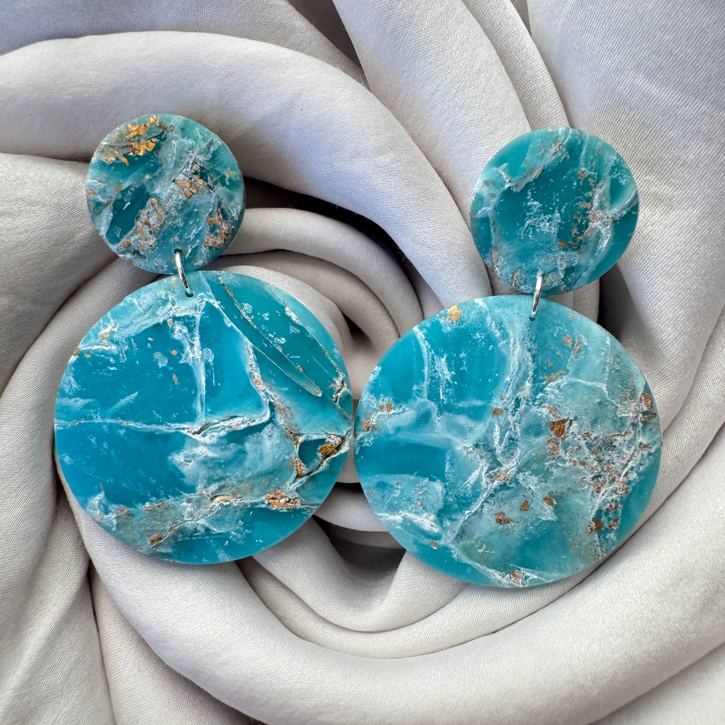 Ocean Themed Circle Earrings