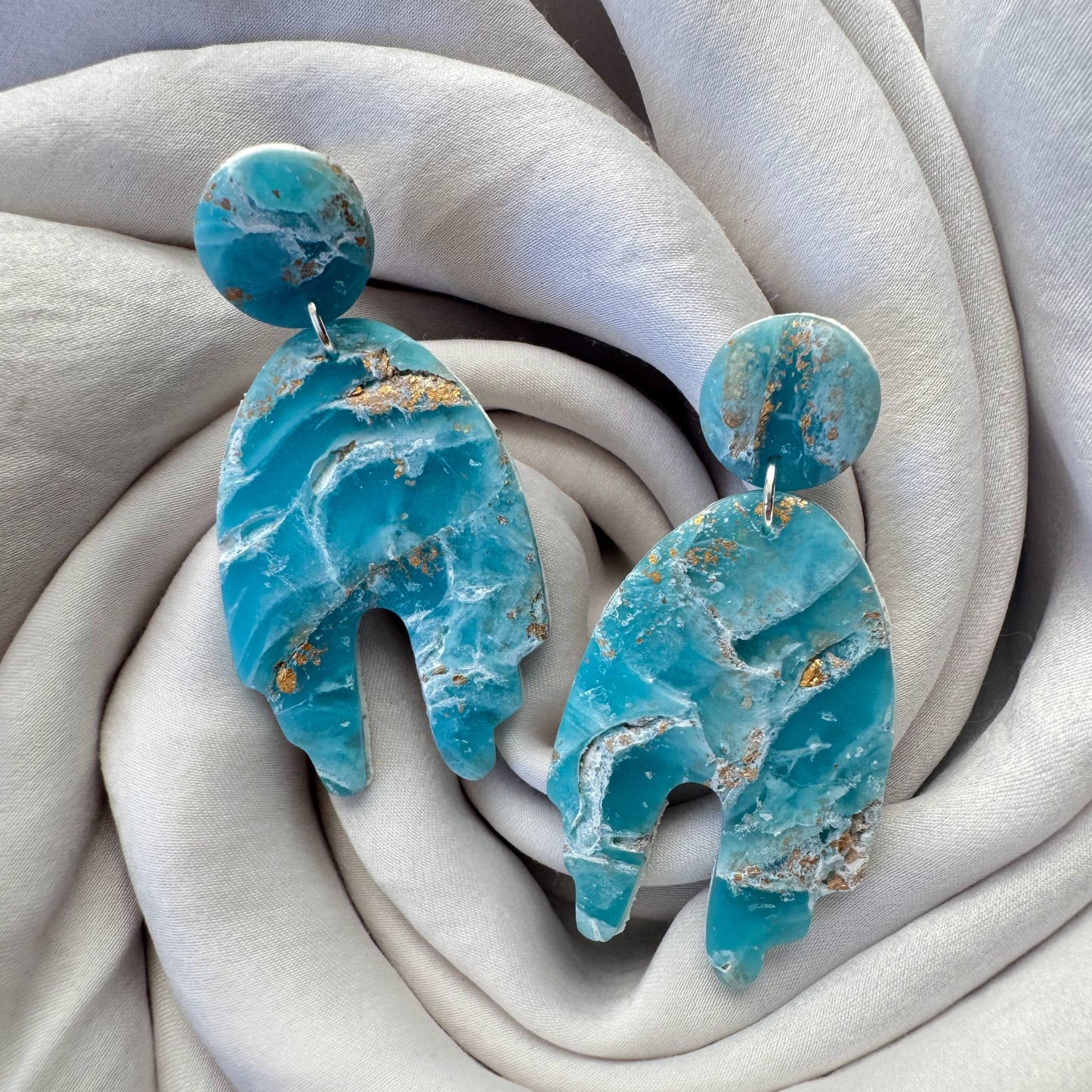 Ocean Themed Blue Earrings