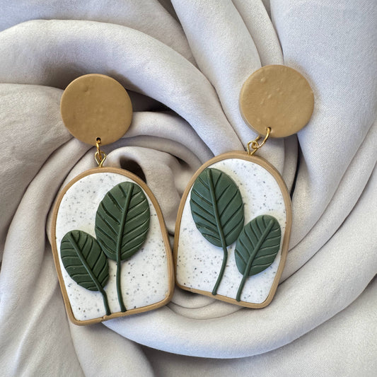 Two-Leaf Earrings