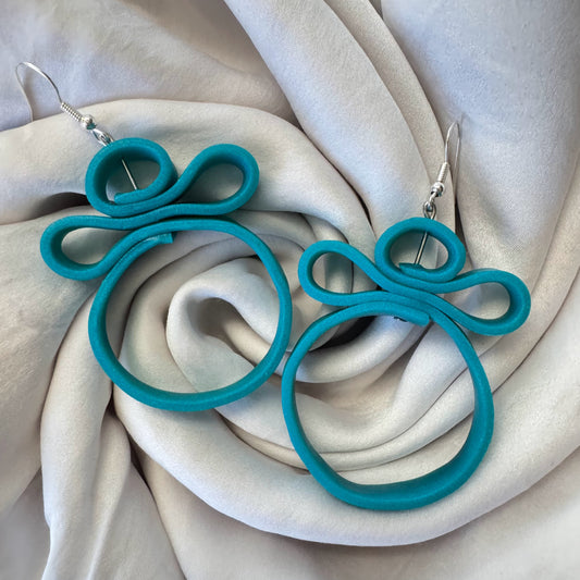 Blue Swirl Earrings