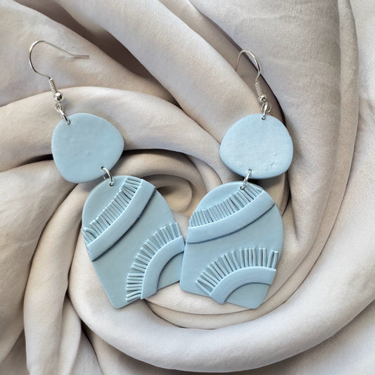 Light Blue Bristle Earrings
