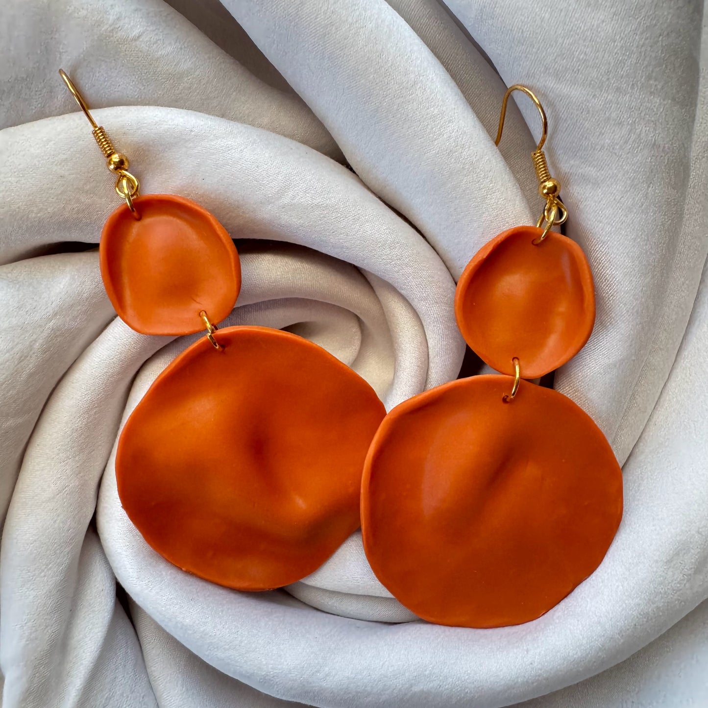 Orange Circles Earrings