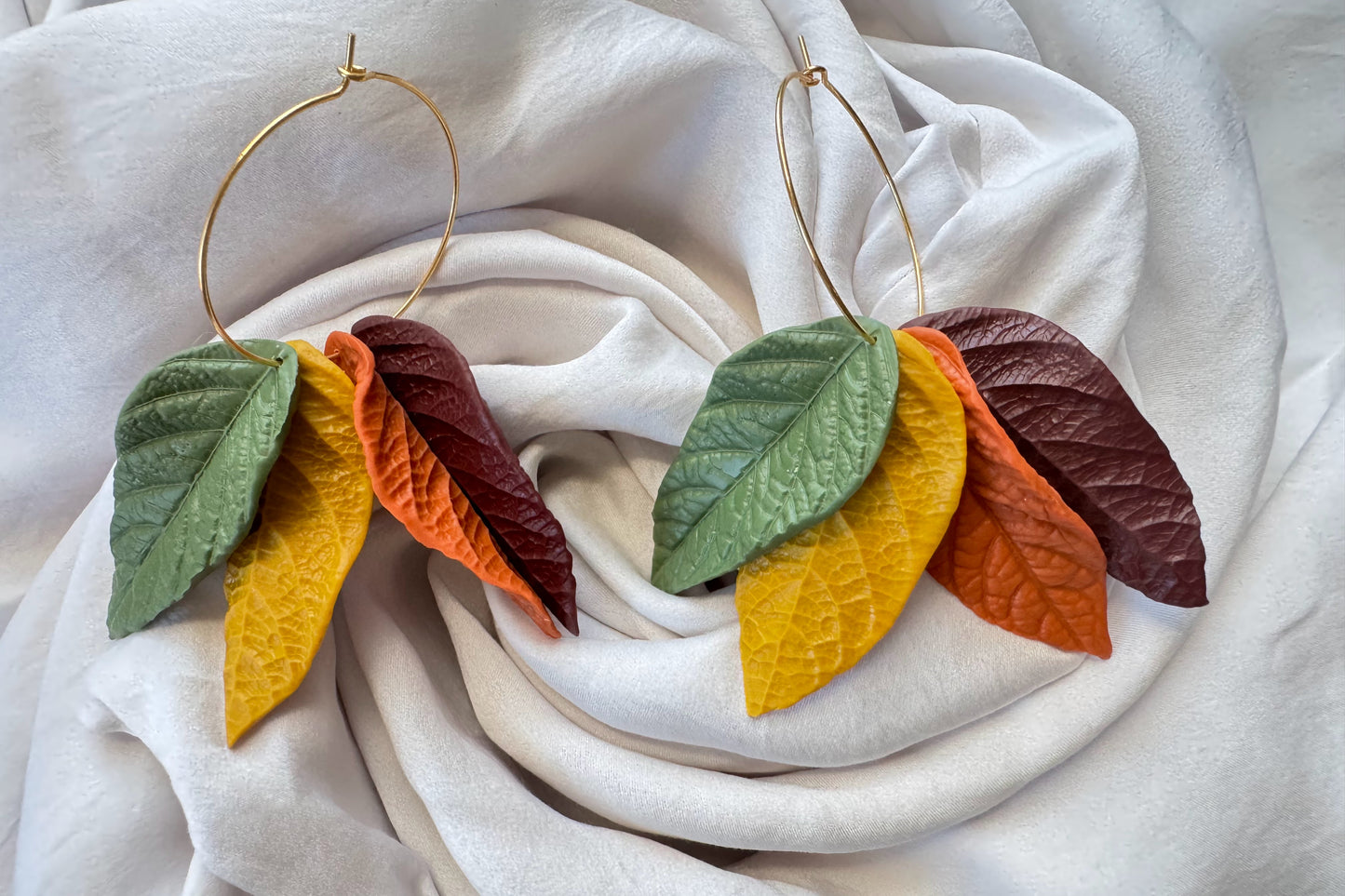 Multicolor Fall Leaves Hoops