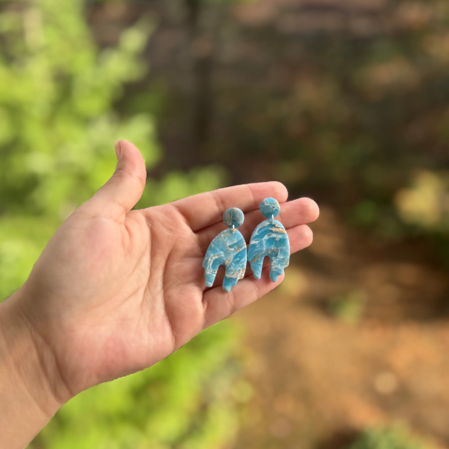 Ocean Themed Blue Earrings