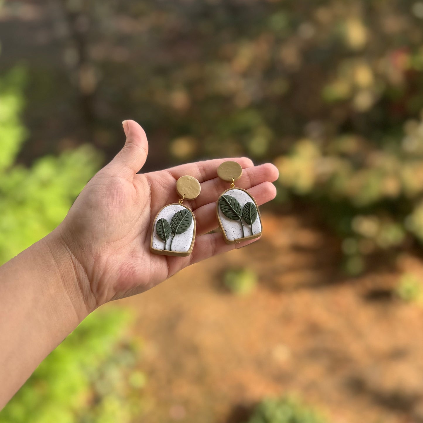 Two-Leaf Earrings
