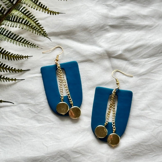 Blue Double Dangle Earrings