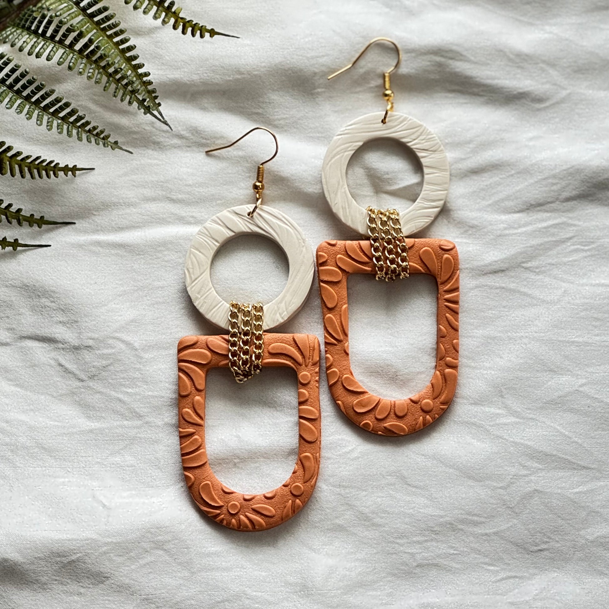 Oranges and Cream Earrings