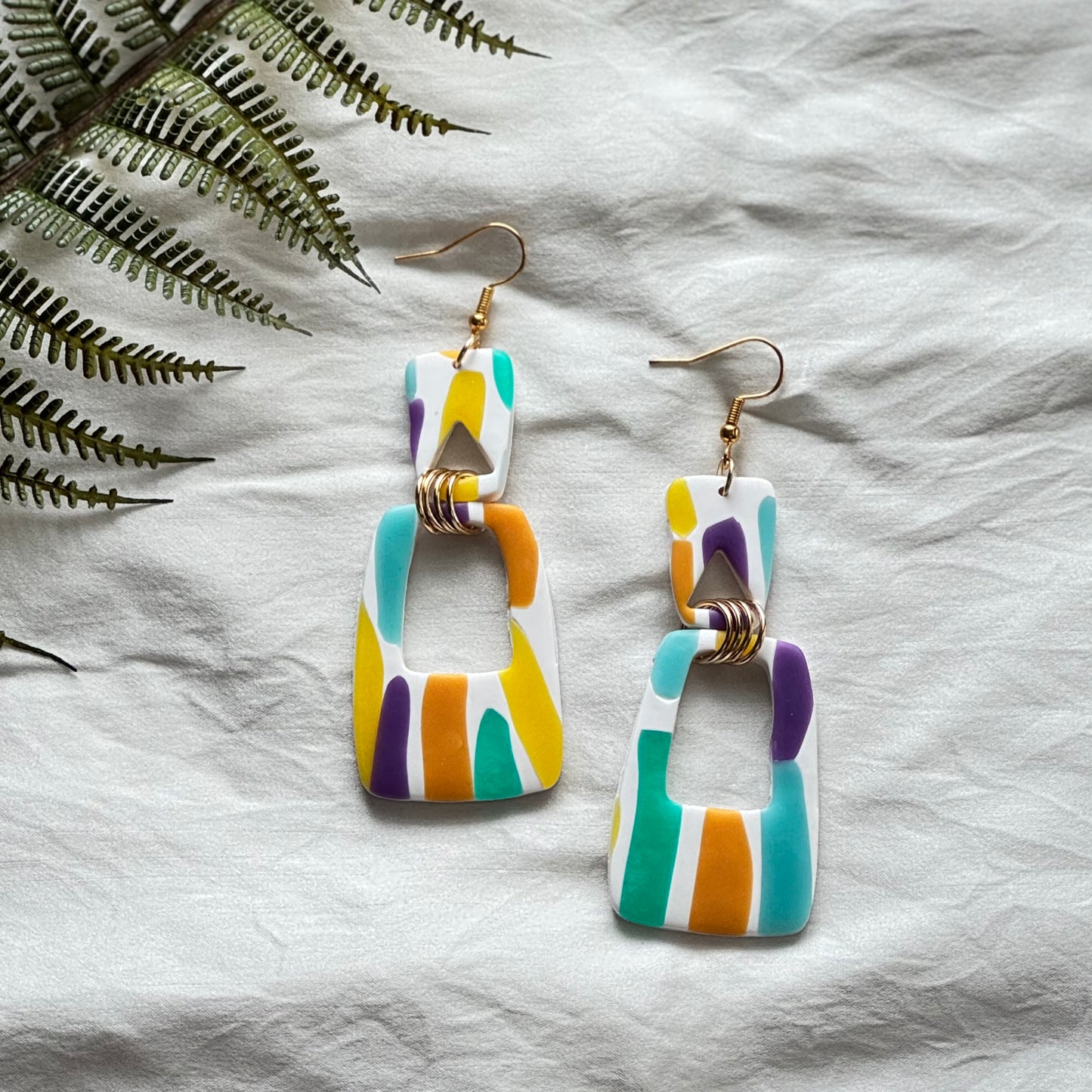 Multi-Color Dangle Earrings
