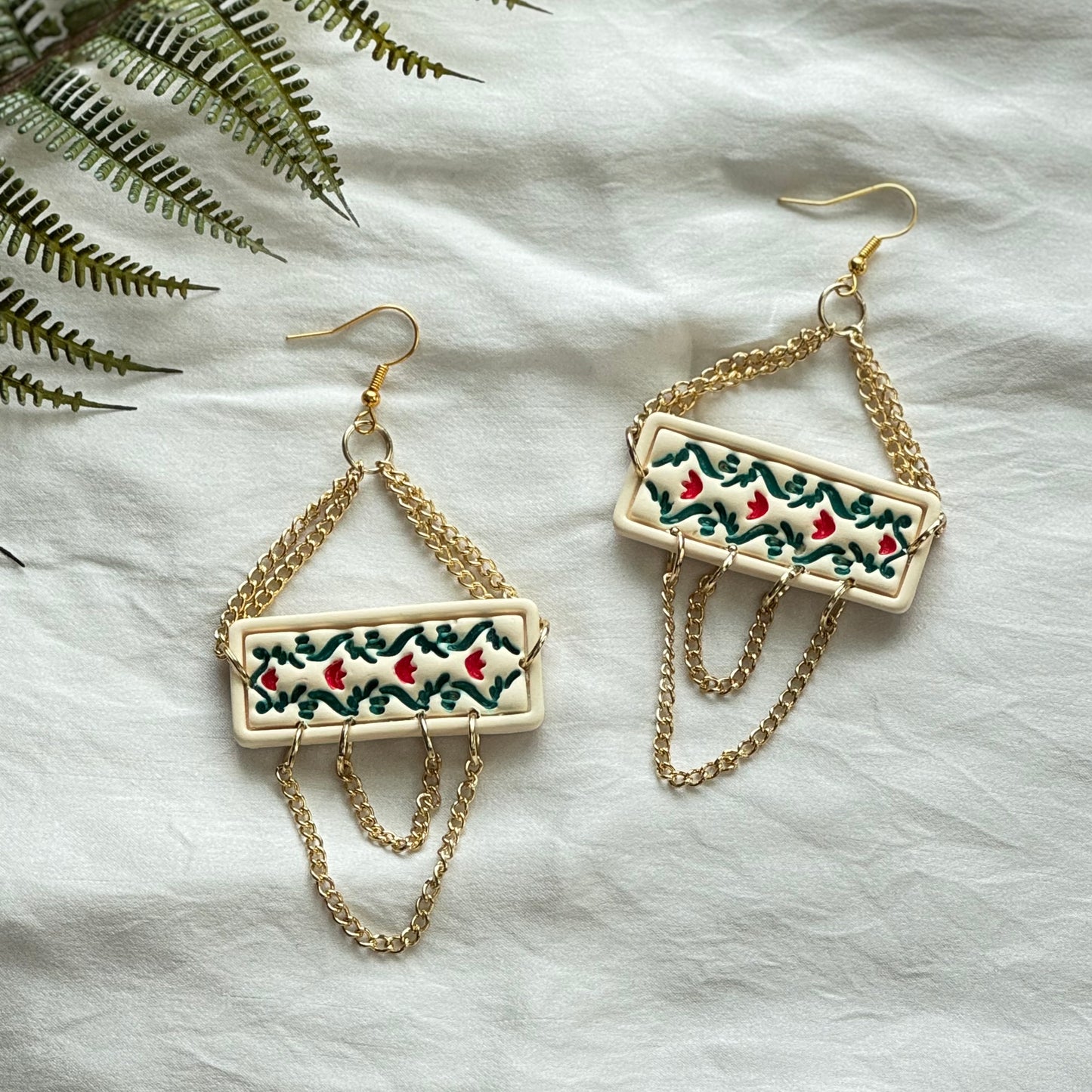 Floral Chain Earrings