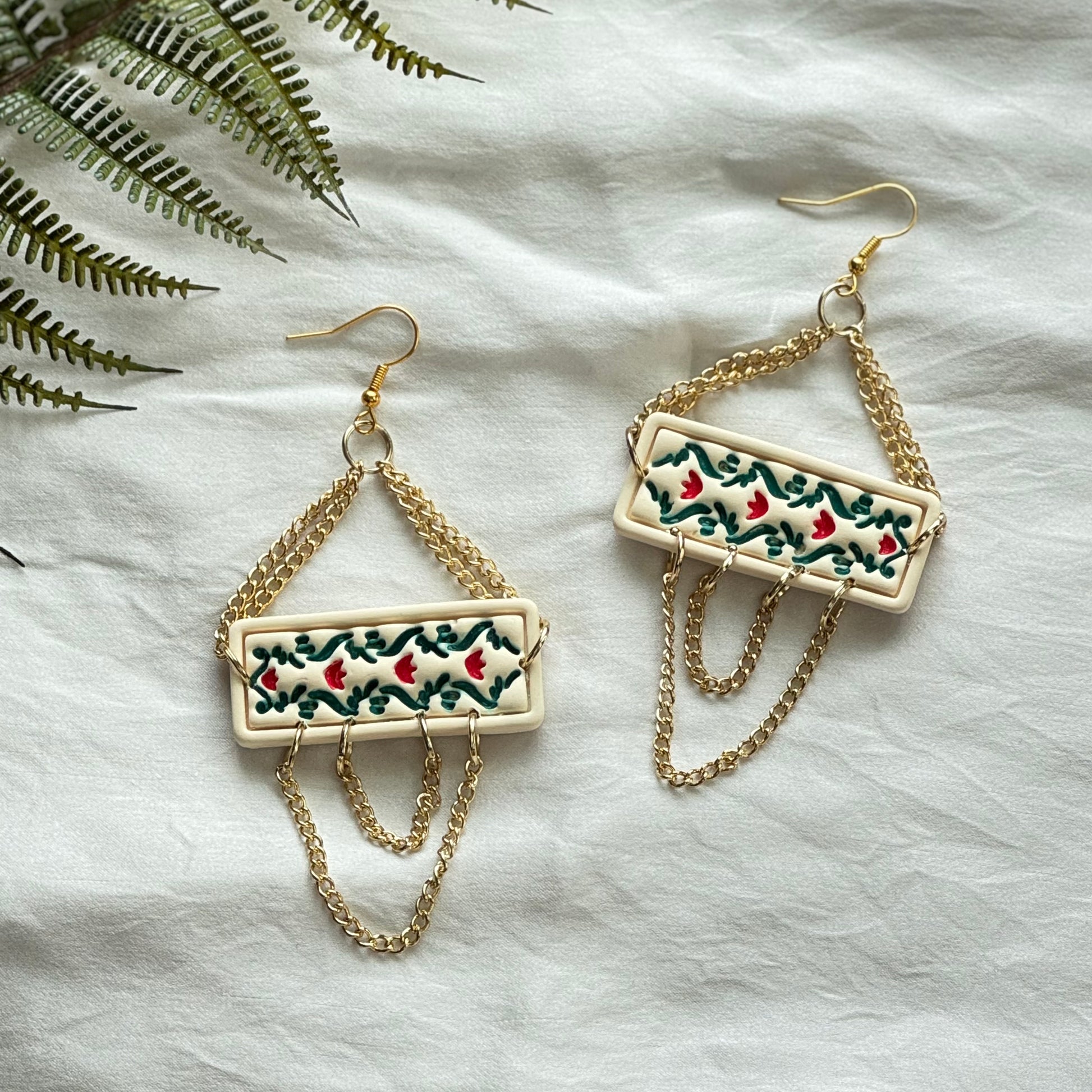 Floral Chain Earrings