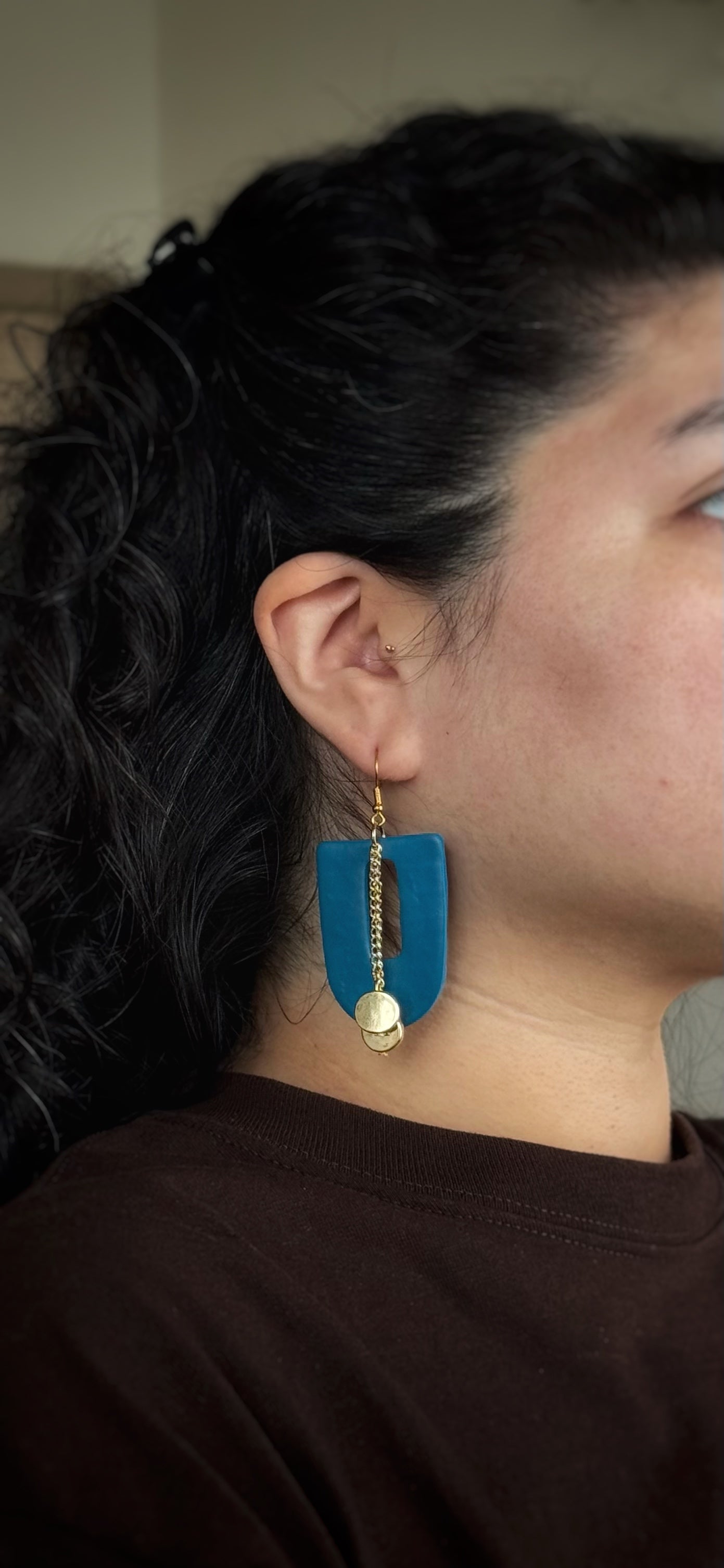 Blue Double Dangle Earrings