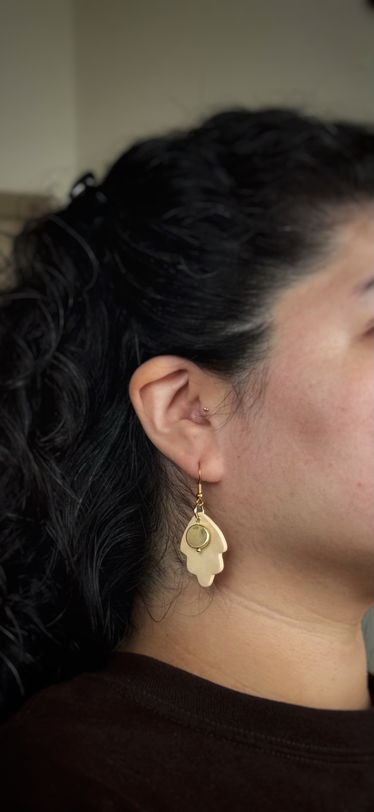 Scallop Petal Dangle Earrings