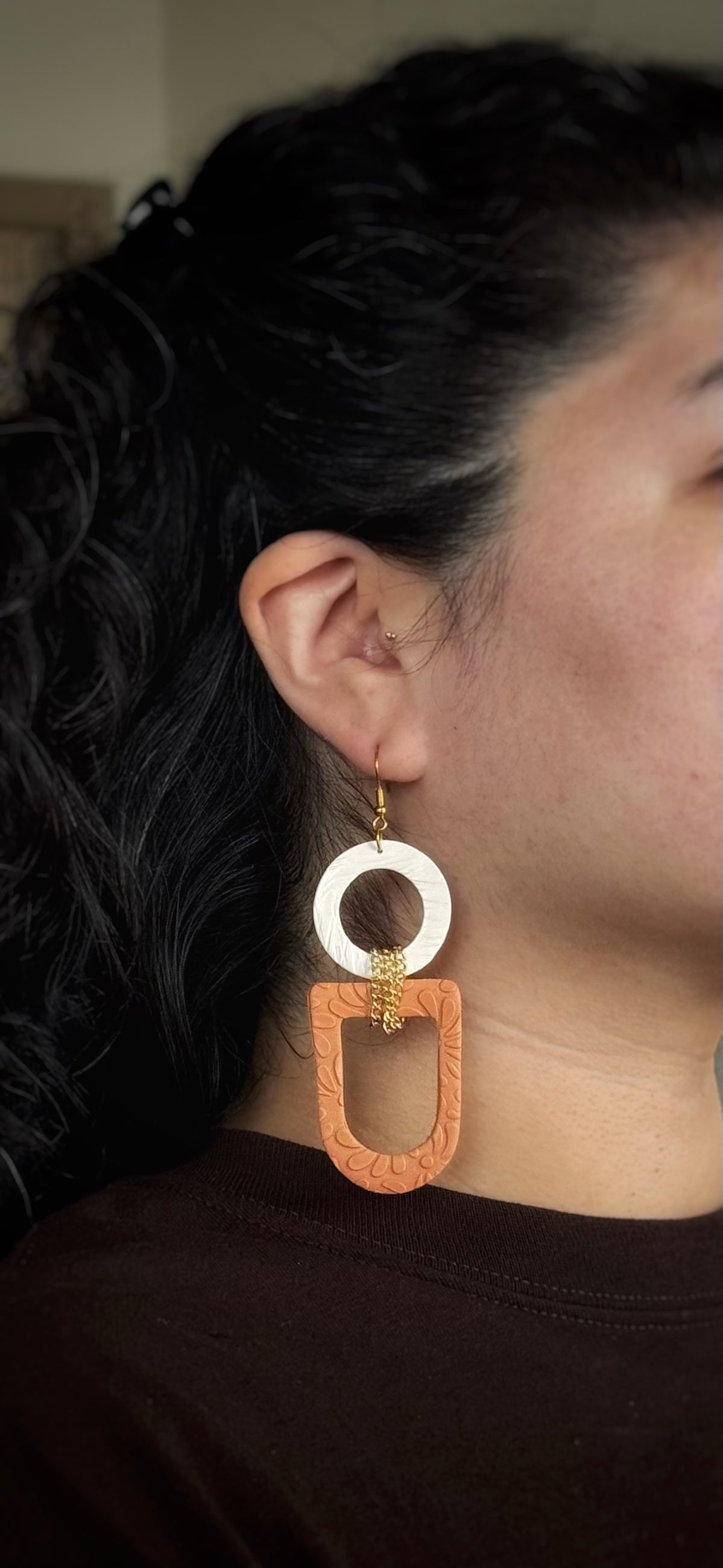 Oranges and Cream Earrings