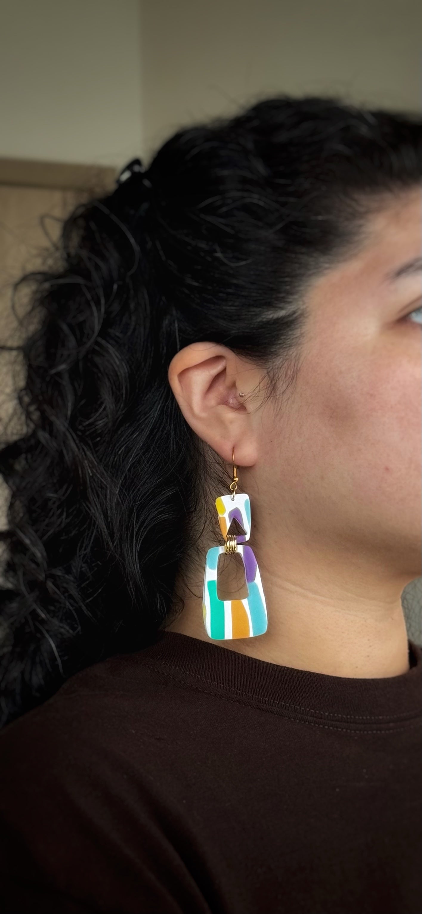 Multi-Color Dangle Earrings