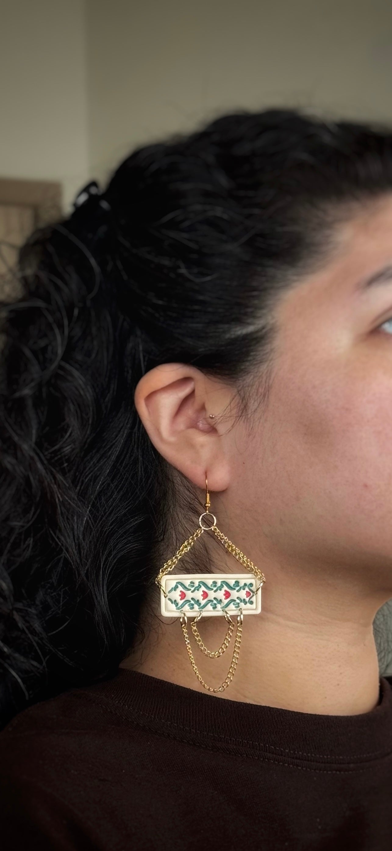 Floral Chain Earrings