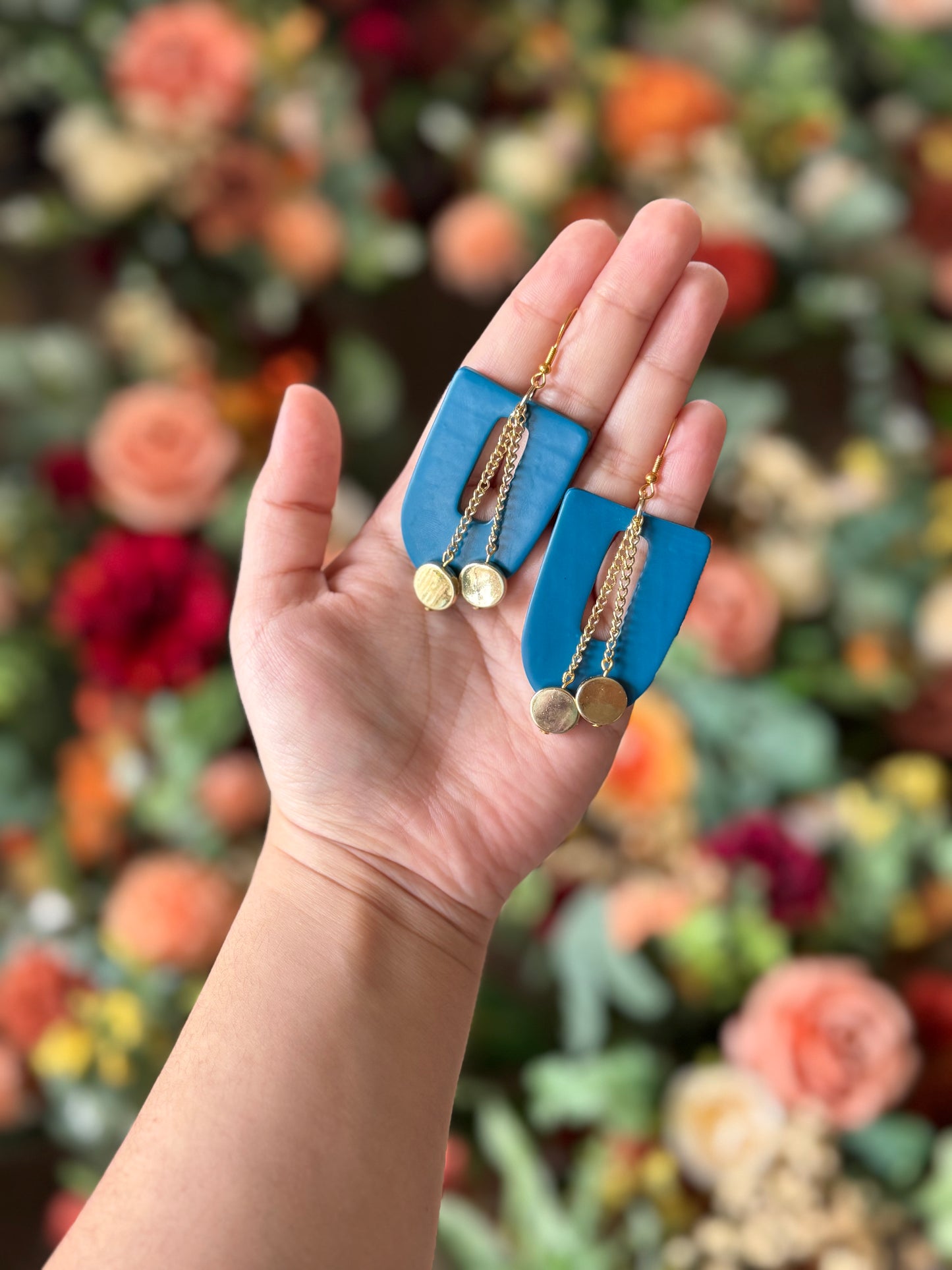 Blue Double Dangle Earrings