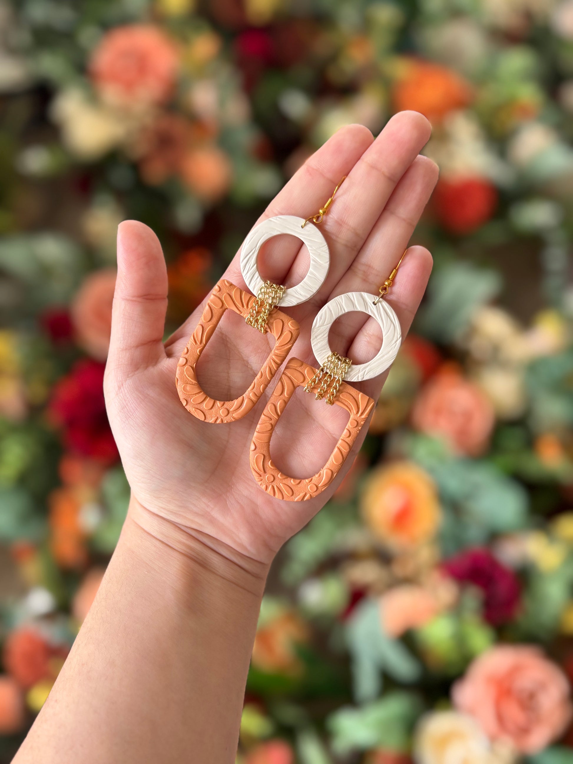 Oranges and Cream Earrings