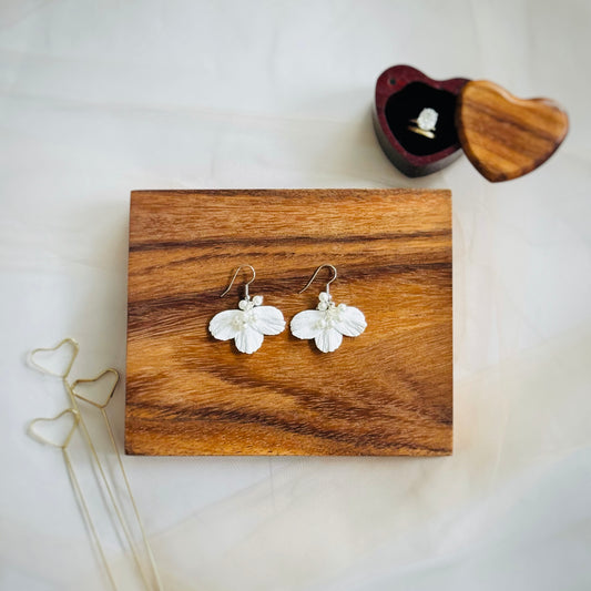 Pearl Center Dangle Earrings