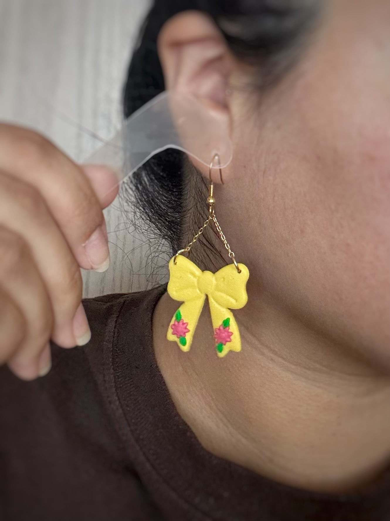 Yellow Bow Dangle