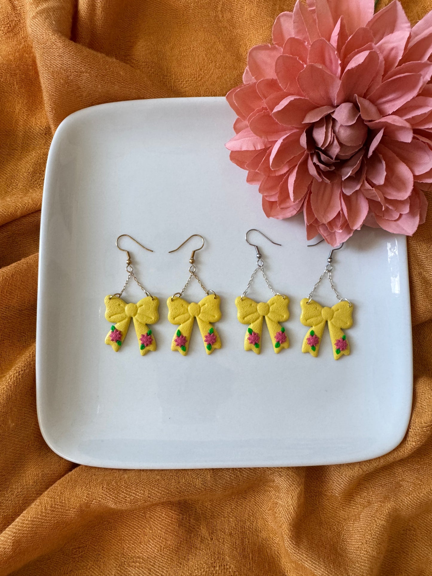 Yellow Bow Dangle