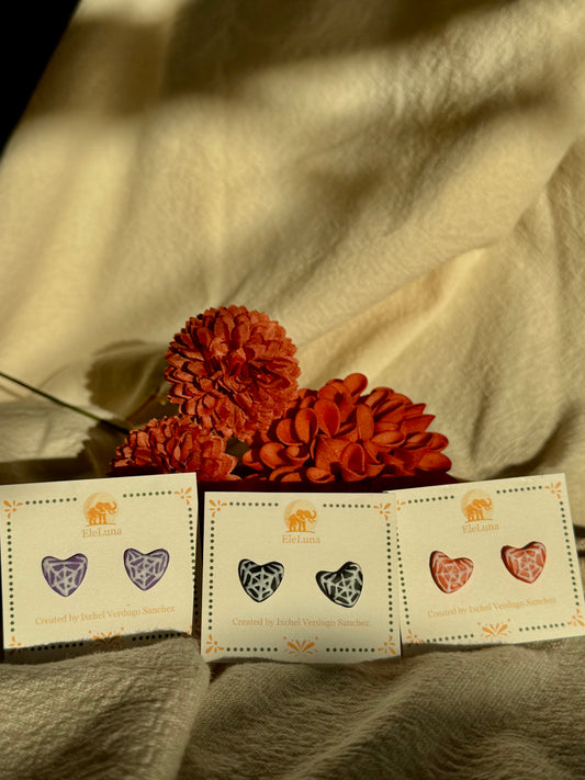 Spooky Heart Studs