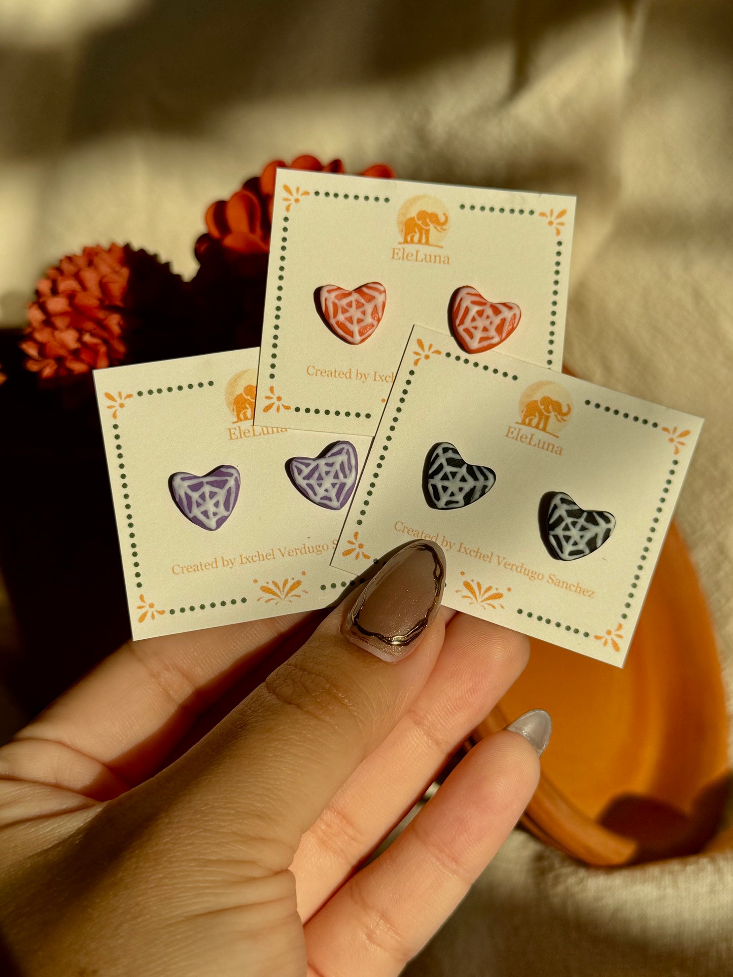 Spooky Heart Studs