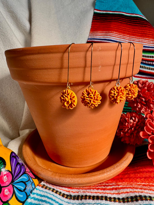Mini Cempasúchil Earrings